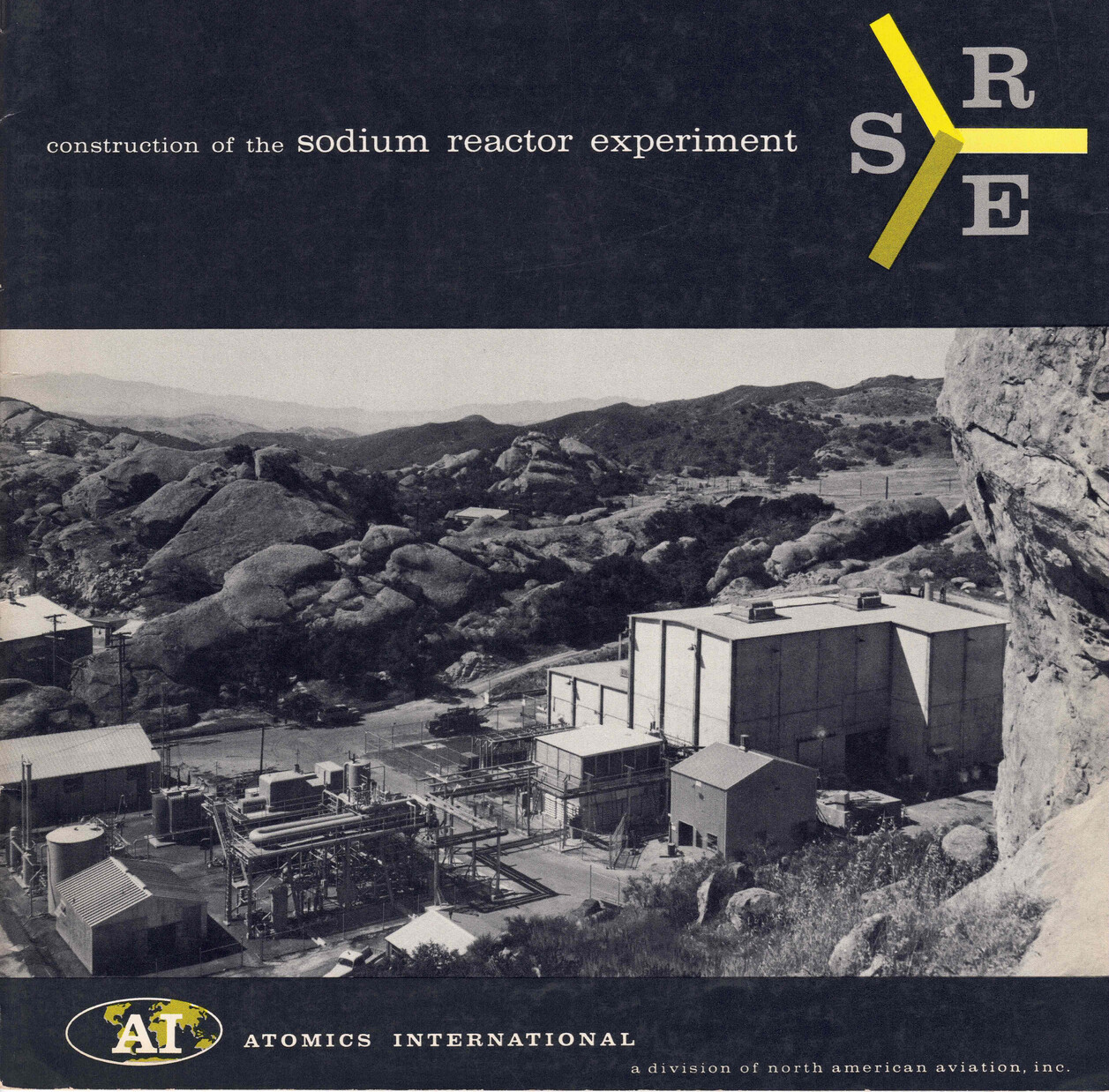 Cover of the SRE brochure with photo of site and SRE logo
