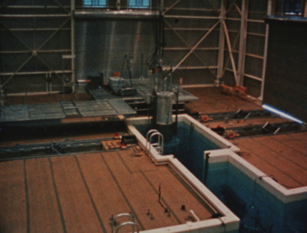 Lockheed's 10 MW Radiation Effects Reactor doing dynamic systems tests in high flux