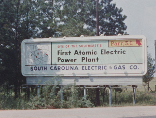 Sign for Parr, SC reactor