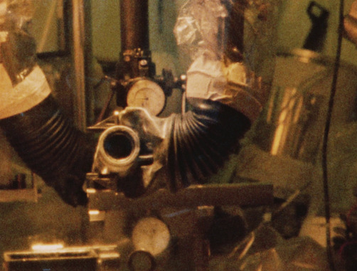 A tubular fuel element in the hot cell