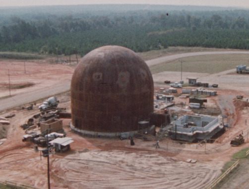 The completed reactor dome